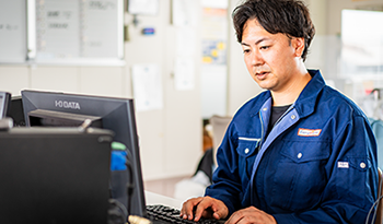 ガスオーダーなどの事務作業